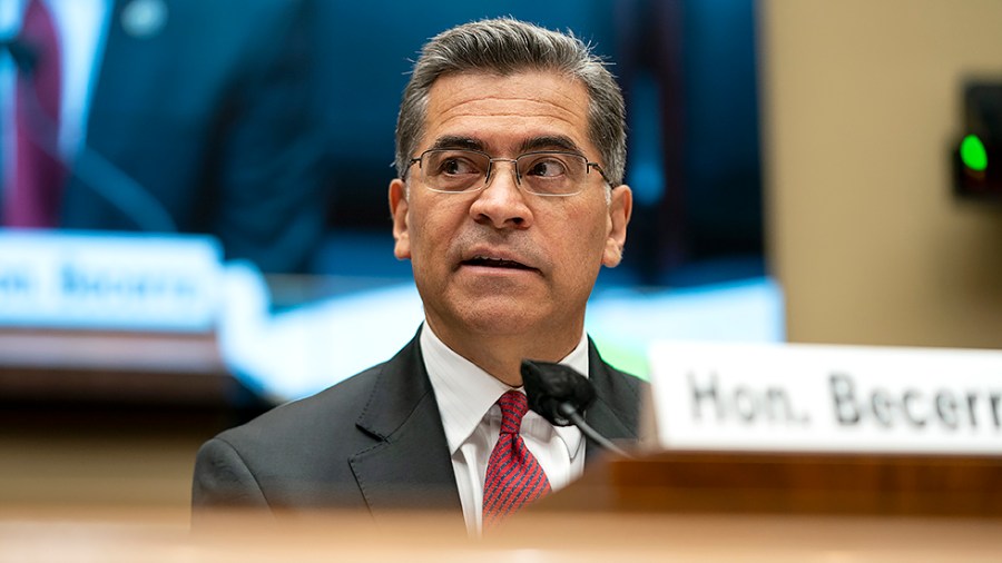 File - Secretary of Health and Human Services Xavier Becerra answers questions during a House Energy and Commerce Subcommittee on Health hearing