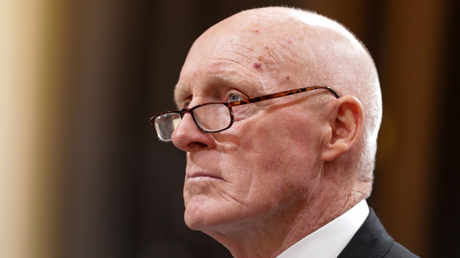 Arizona House Speaker Rusty Bowers (R) is seen during a House Jan. 6 committee hearing on Tuesday, June 21, 2022.