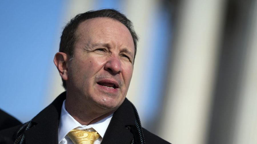 Jeff Landry speaks at an event.