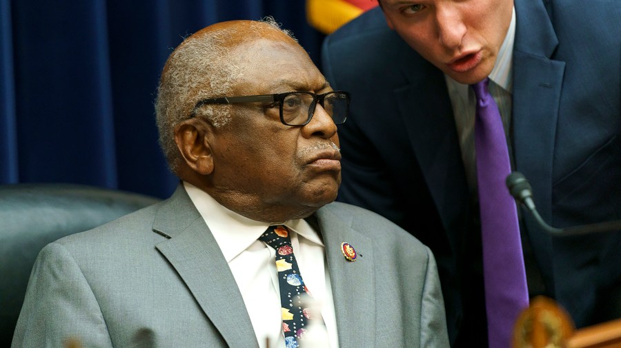 House Majority Whip James Clyburn (D-S.C.) is seen before a House Select Subcommittee on the Coronavirus Crisis hearing to hear testimony from former Trump White House Coronavirus Response Coordinator Dr. Deborah Birx on Thursday, June 23, 2022.