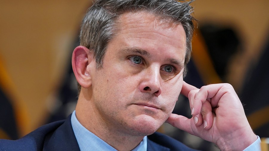 Rep. Adam Kinzinger (R-Ill.) listens during a House Jan. 6 committee to hearing on Thursday, June 23, 2022 focusing on the actions of former Department of Justice employees.