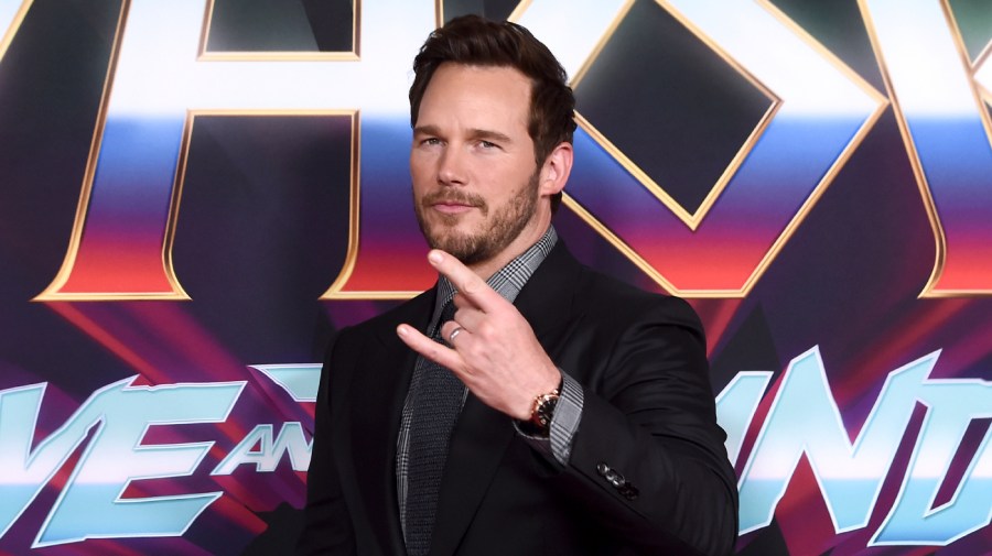 Chris Pratt arrives at the premiere of “Thor: Love and Thunder” in Los Angeles.