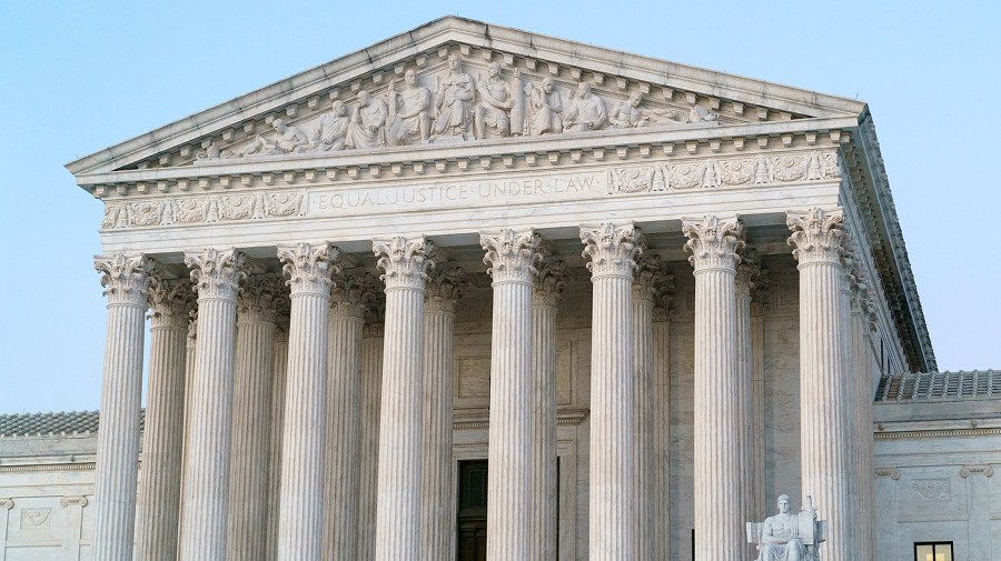 The Supreme Court is seen on Friday, June 24, 2022 after the court released a decision to strike Roe v. Wade.