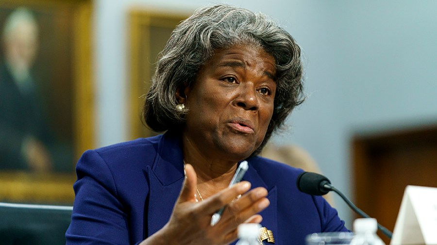 Ambassador to the United Nations Linda Thomas-Greenfield answers questions during a Subcommittee on State, Foreign Operations, and Related Programs to discuss the President’s FY 2023 budget for the UN on Wednesday, June 8, 2022.