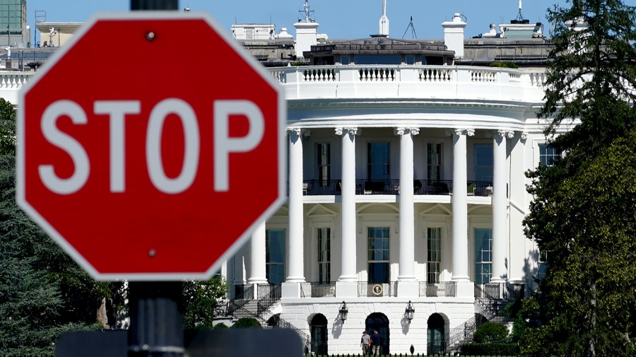 The White House is seen from the Ellipse on Friday, September 24, 2021.