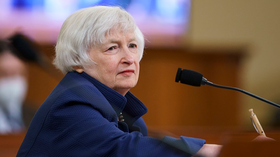 Treasury Secretary Janet Yellen is seen during a House Ways and Means Committee hearing to examine the President’s FY 2023 budget on Wednesday, June 8, 2022.