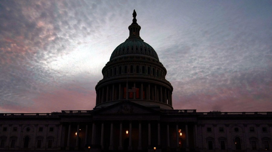 The U.S. Capitol is seen at sunset Wednesday, Jan. 5, 2022, in Washington.