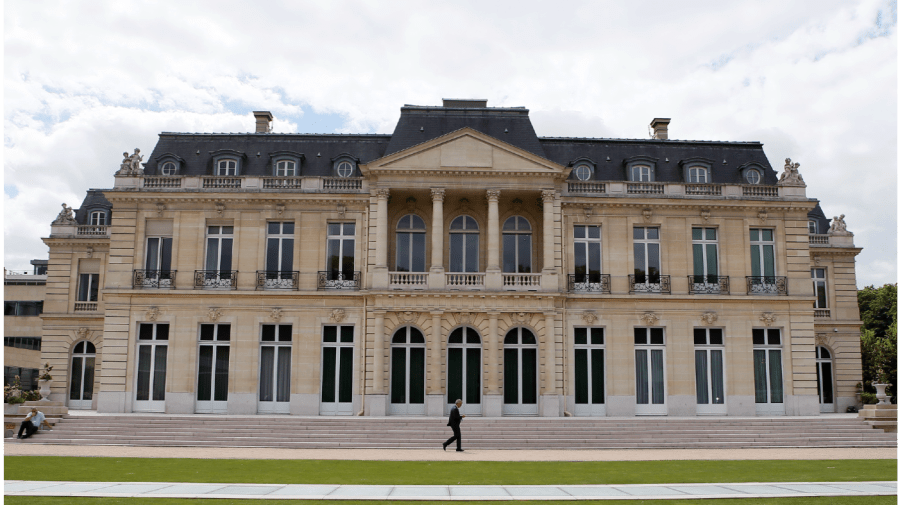 FILE - In this June 7, 2017 file photo, the Organisation for Economic Co-operation and Development (OECD) headquarters is pictured in Paris, France.