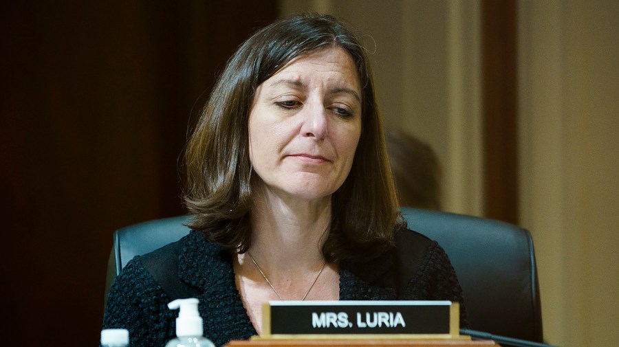 Rep. Elaine Luria (D-Va.) is seen during a House Jan. 6 committee hearing on Tuesday, July 12, 2022 focusing on the ties between former President Trump and far-right extremist groups.