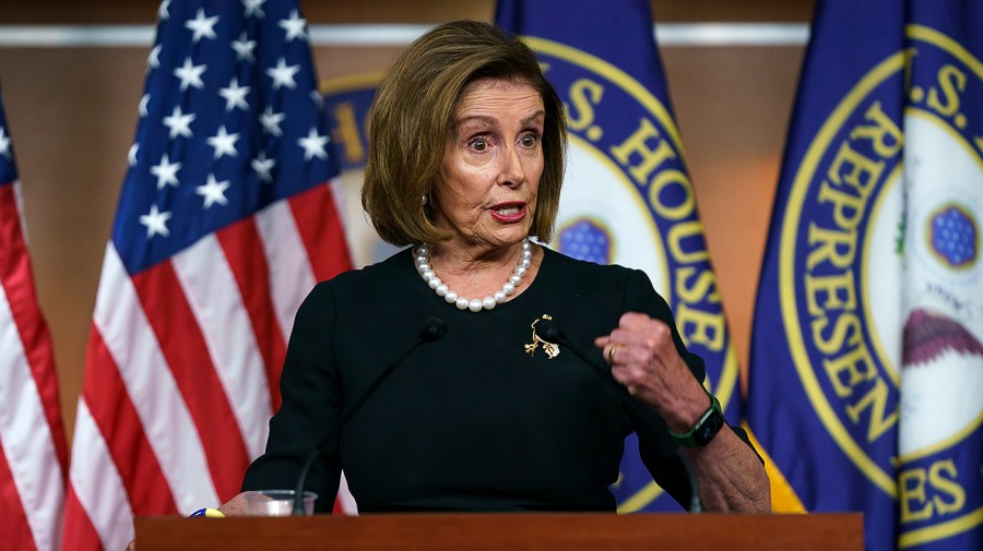 Speaker Nancy Pelosi (D-Calif.) answers questions during her weekly press conference on Thursday, July 14, 2022.