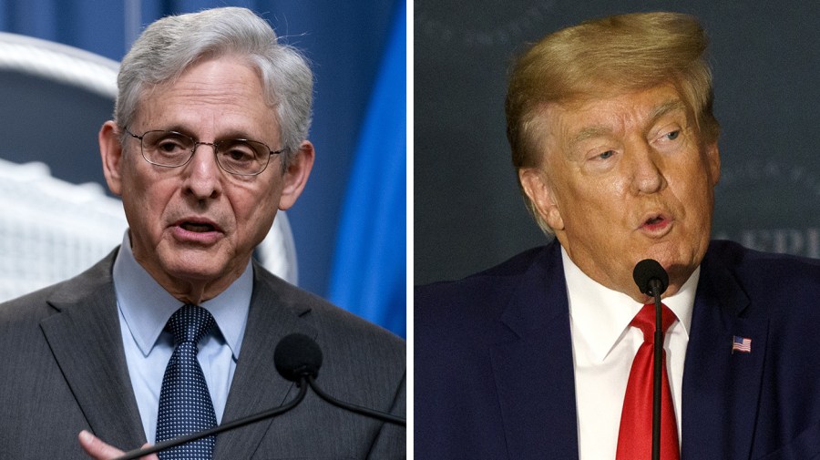 Merrick Garland and Donald Trump