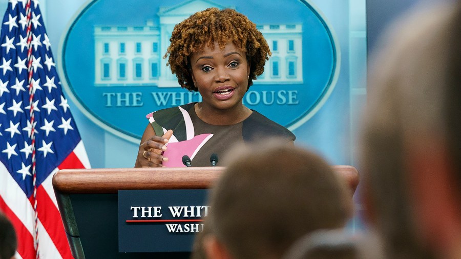 White House press secretary Karine Jean-Pierre