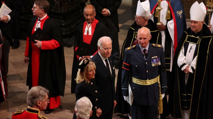 Bidens at Queen Elizabeth's funeral