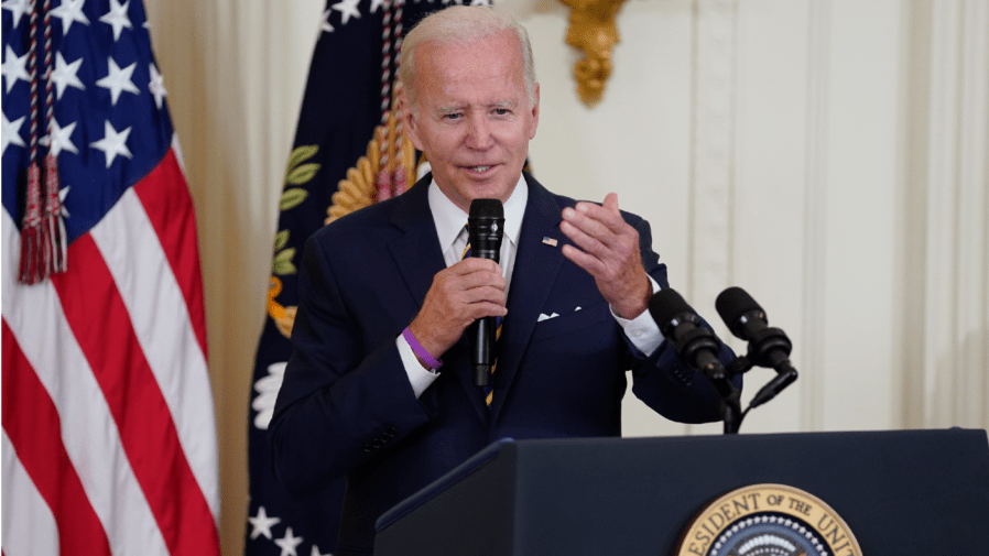 FILE - President Joe Biden speaks during an event in the East Room of the White House, Aug. 10, 2022, in Washington.