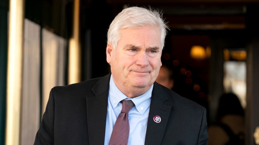 Rep. Tom Emmer (R-Minn.) leaves a House Republican Conference meeting