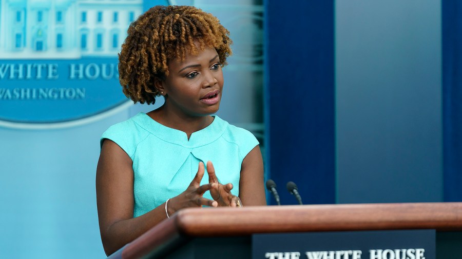 White House press secretary Karine Jean-Pierre