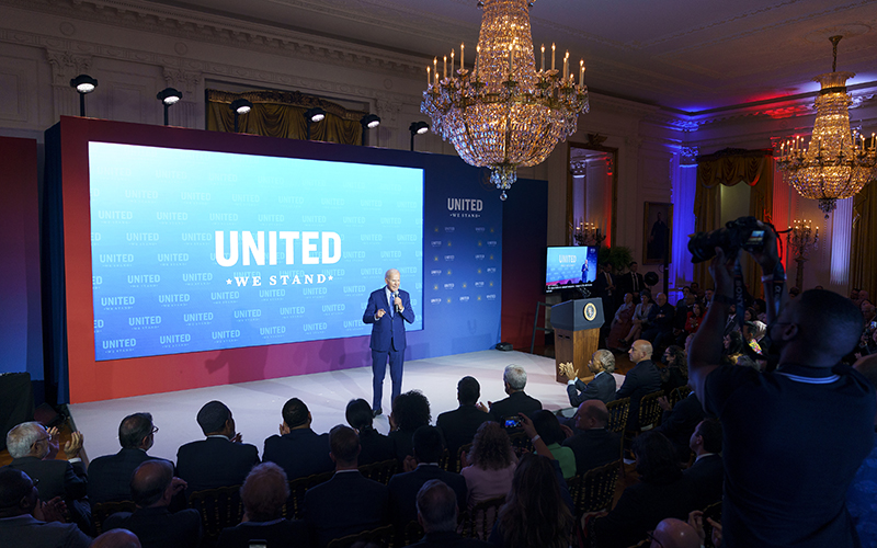 President Biden gives a keynote speech