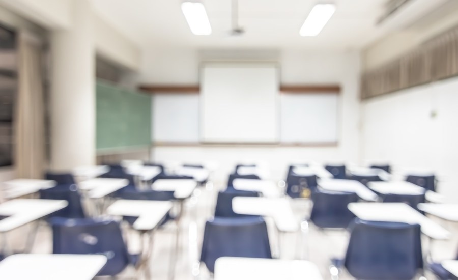 Empty college classroom.