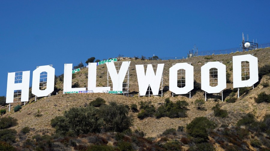 The Hollywood sign is pictured on Sept. 29, 2022, in Los Angeles.