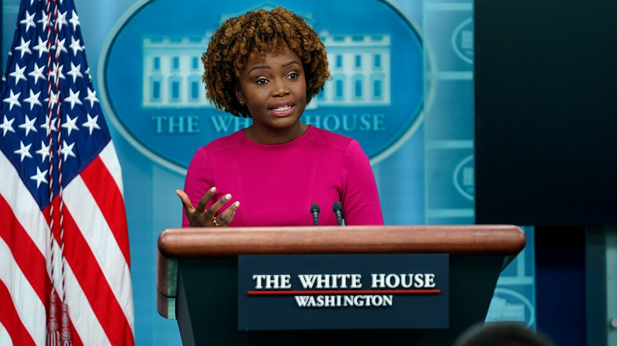 White House press secretary Karine Jean-Pierre