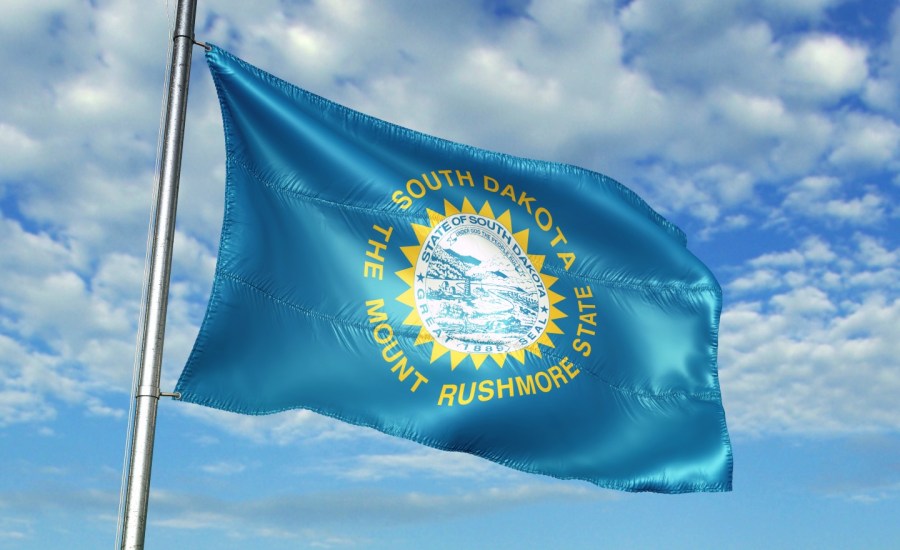 South Dakota flag.