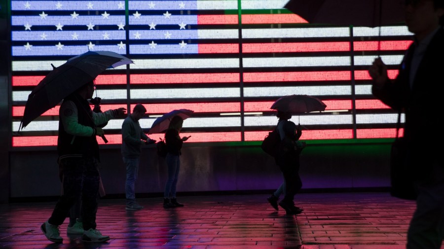 Voting in the rain