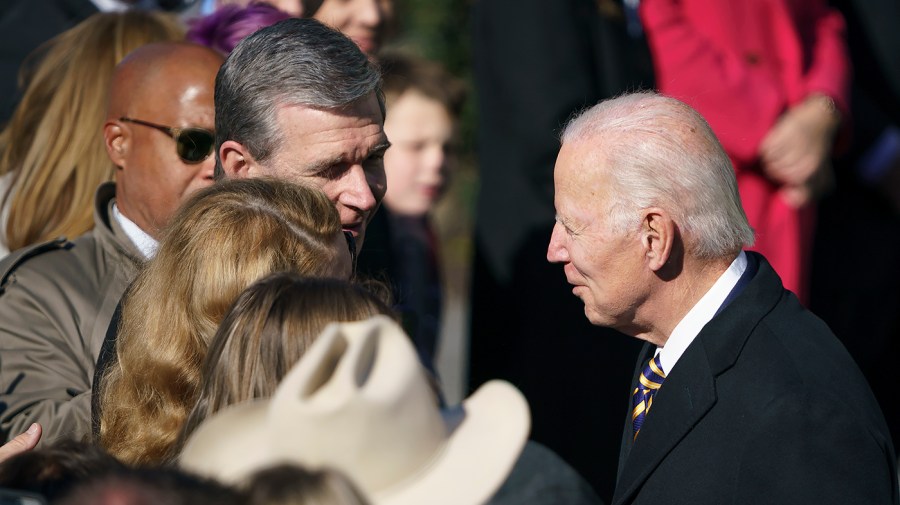 North Carolina Governor Roy Cooper (R) President Biden