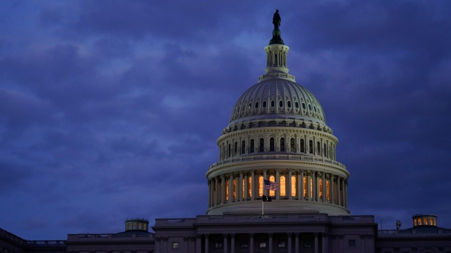 Capitol building at night