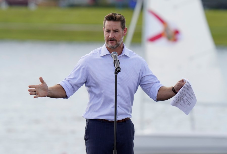 Rep. Greg Steube (R-Fla.) speaks during a campaign event, Oct. 27, 2020, in Sarasota, Fla.