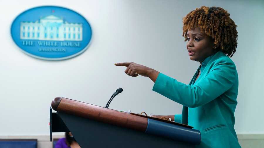 White House press secretary Karine Jean-Pierre