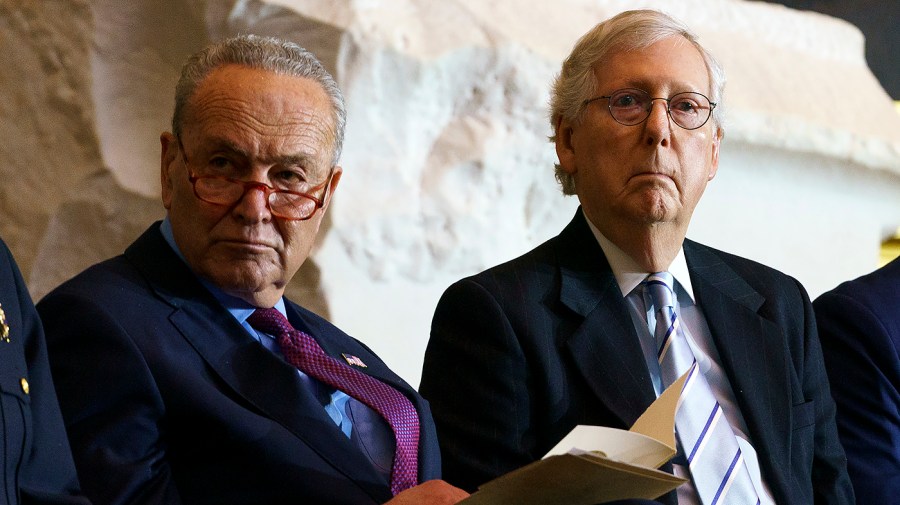 Majority Leader Charles Schumer (D-N.Y.) and Minority Leader Mitch McConnell (R-Ky.)