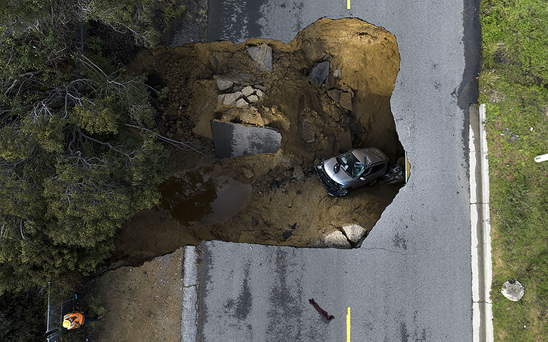 Sinkhole in Los Angeles