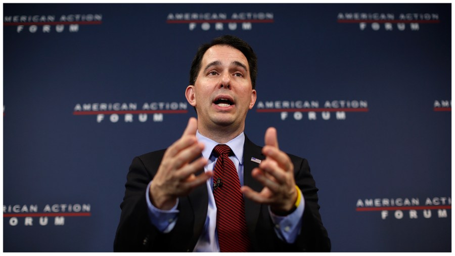 Then-Wisconsin Gov. Scott Walker speaks at the American Action Forum January 30, 2015 in Washington, D.C.