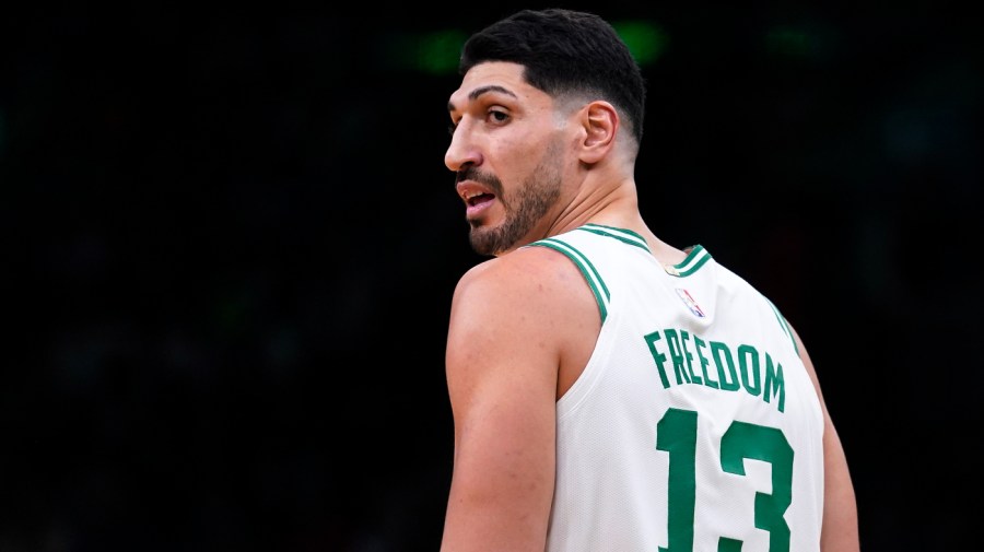 Then-Boston Celtics center Enes Kanter Freedom