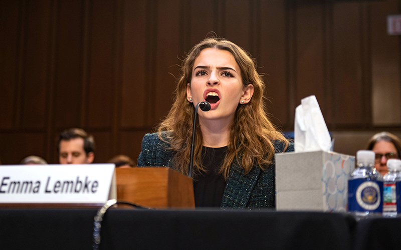 Log Off Movement founder Emma Lembke testifies