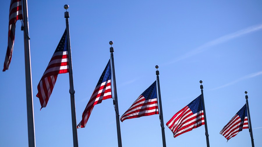 American flags