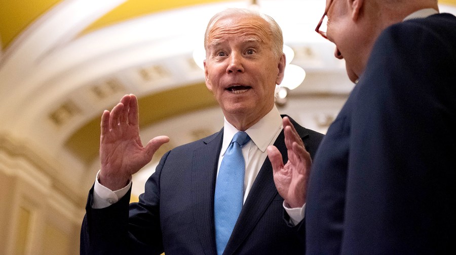 President Biden and Majority Leader Chuck Schumer (D-N.Y.)