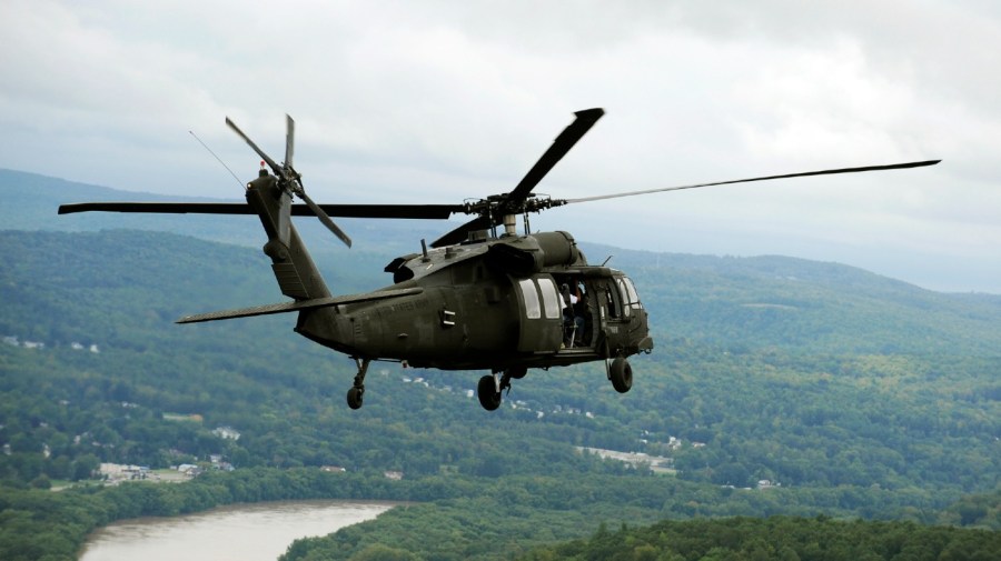 A New York National Guard Sikorsky Black Hawk UH-60 helicopter is seen on this Sept. 9, 2011 file photo.