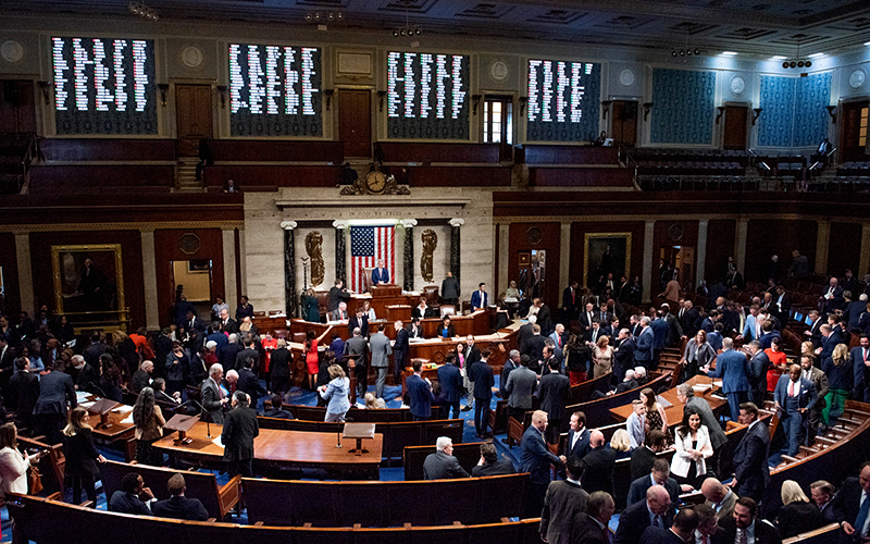 The House Chamber is seen during the final vote on The Lower Energy Costs Act on March 30