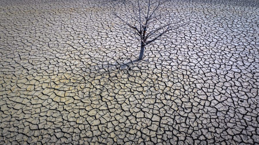 FILE - View of the dry Sau reservoir about 100 km (62 miles) north of Barcelona. Spain, March 20, 2023. The main Spanish farmers association on Thursday, April 13 says drought now affects 60% of the Spanish countryside and is causing “irreversible losses” to more than 3.5 million hectares of crops, with some regions writing off wheat and barley for this year entirely, the main Spanish farmers association says. (AP Photo/Emilio Morenatti, file)