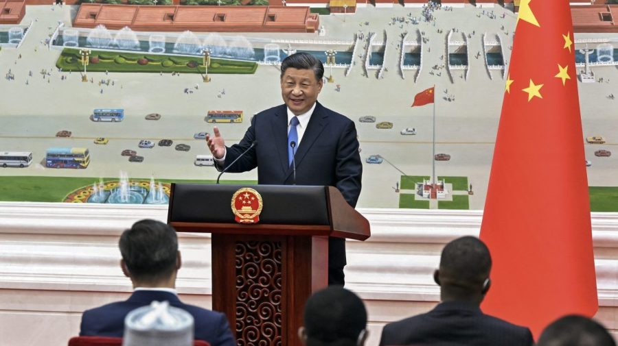 In this photo released by Xinhua News Agency, Chinese President Xi Jinping delivers a speech after receiving the credentials of 70 ambassadors to China held at the Great Hall of the People in Beijing on April 24, 2023. Chinese leader Xi Jinping's plan to send an envoy to Ukraine allows his government to deflect criticism of its support for Moscow and pursue a bigger role as a diplomatic force, but Xi faces daunting obstacles if he is serious about trying to help end the 14-month-old war. (Yin Bogu/Xinhua via AP)