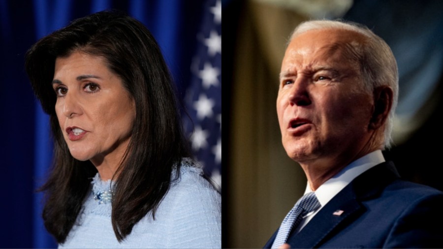 Nikki Haley and Joe Biden