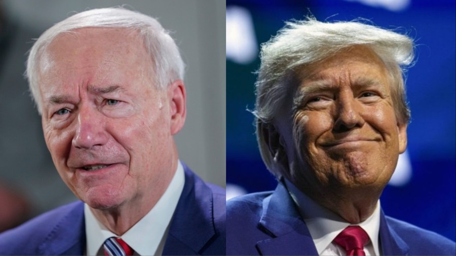 Asa Hutchinson and Donald Trump