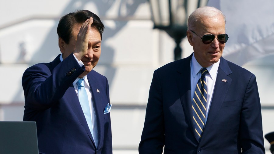 South Korean President Yoon Suk Yeol and President Biden