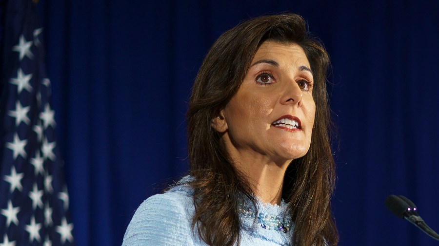 Republican presidential candidate Nikki Haley