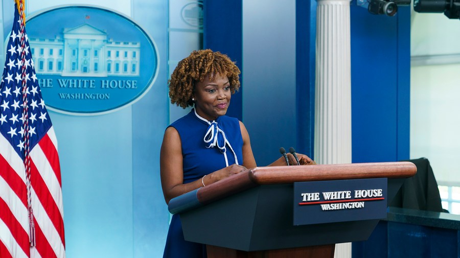 White House press secretary Karine Jean-Pierre