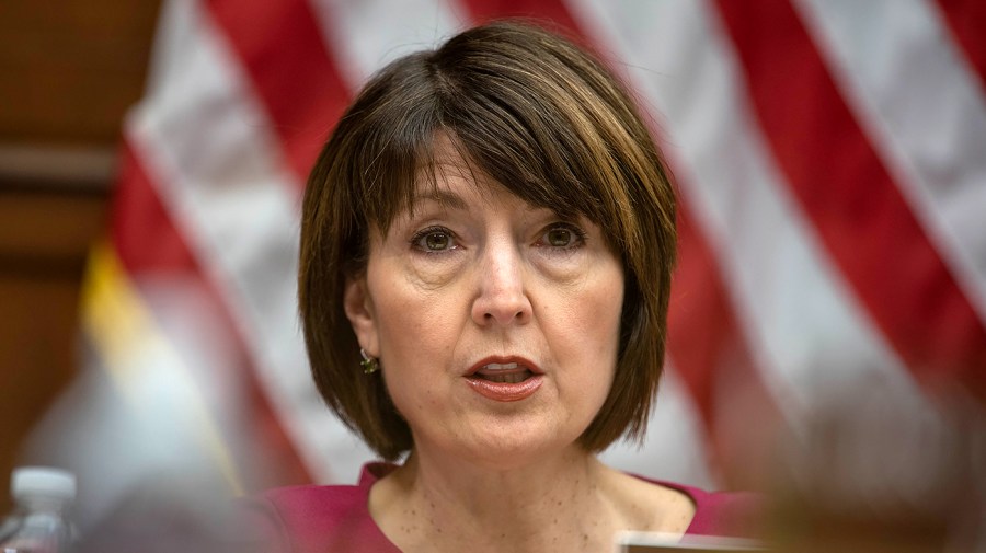 Representative Cathy McMorris Rodgers speaks during a House hearing.