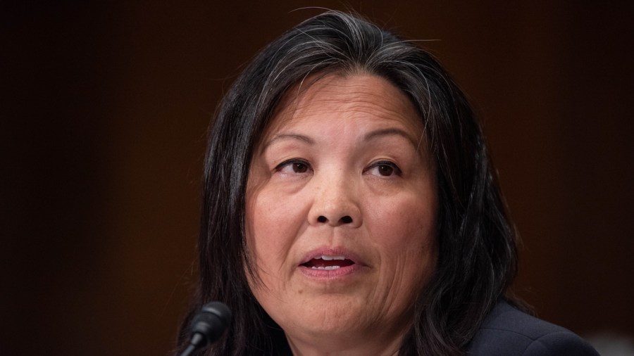 Deputy Secretary of Labor Julie Su at a Senate Health, Education, Labor and Pensions Committee nomination hearing for her to be Secretary of Labor in Washington, D.C. on Thursday, April 20, 2023.