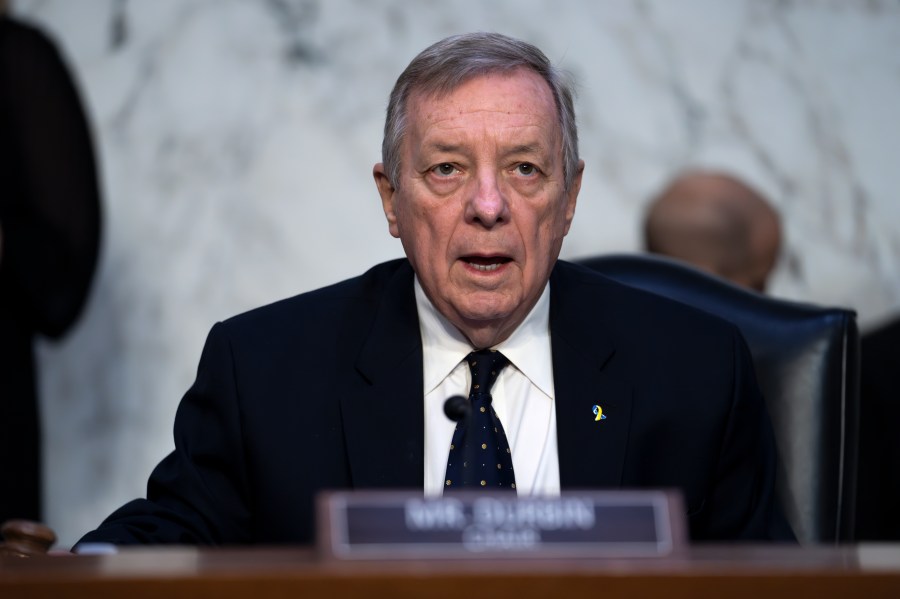 Sen. Dick Durbin, D-Ill., chairman of the Senate Judiciary Committee, leads a hearing in response to recent criticism of the ethical practices of some justices of the Supreme Court, at the Capitol in Washington, Tuesday, May 2, 2023. Associate Justice Clarence Thomas has been criticized for accepting luxury trips nearly every year for more than two decades from Republican megadonor Harlan Crow without reporting them on financial disclosure forms. (AP Photo/J. Scott Applewhite)