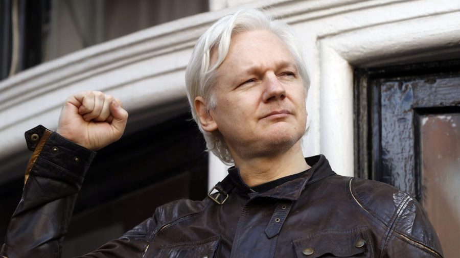 FILE - WikiLeaks founder Julian Assange greets supporters on May 19, 2017, outside the Ecuadorian Embassy in London, where he has been in self imposed exile since 2012. Australian Prime Minister Anthony Albanese expressed frustration at the United States’ continuing efforts to extradite WikiLeaks founder and Australian citizen Julian Assange, saying: “There is nothing to be served by his ongoing incarceration.” Albanese made his comments Friday, May 5, 2023, in an Australian Broadcasting Corp. interview. (AP Photo/Frank Augstein, File)